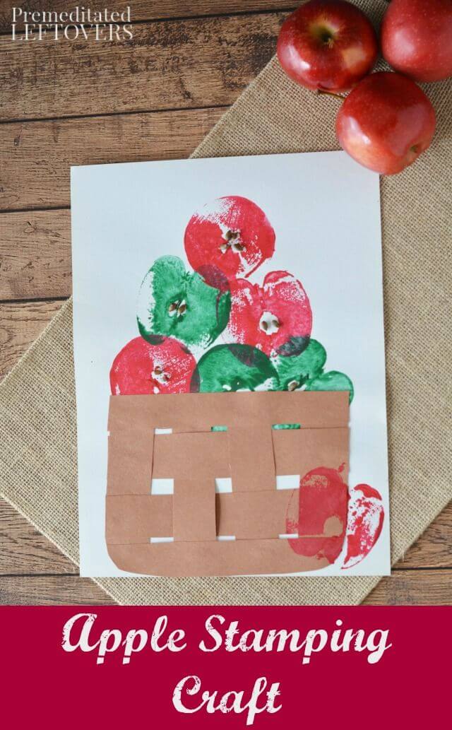 Unique Apple Theme Craft Using Stamping For Children