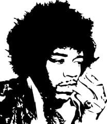 Unique Jimi Hendrix Portrait Silhouette