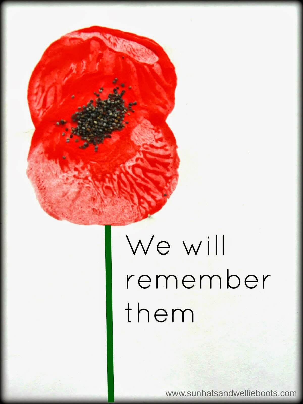 Very Simple Poppy Flower Potato Print Craft Activity For Remembrance Day