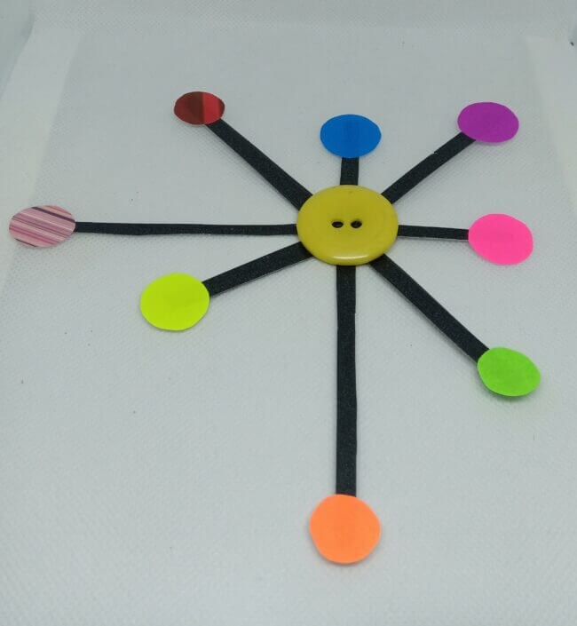 Very Simple Solar System Model Art Idea For Kindergartners Button Art &amp; Craft Ideas For Kids