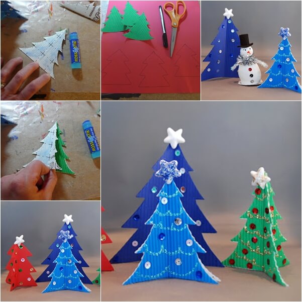 Wonderful Cardstock Christmas Tree Decoration With Step By Step Instructions