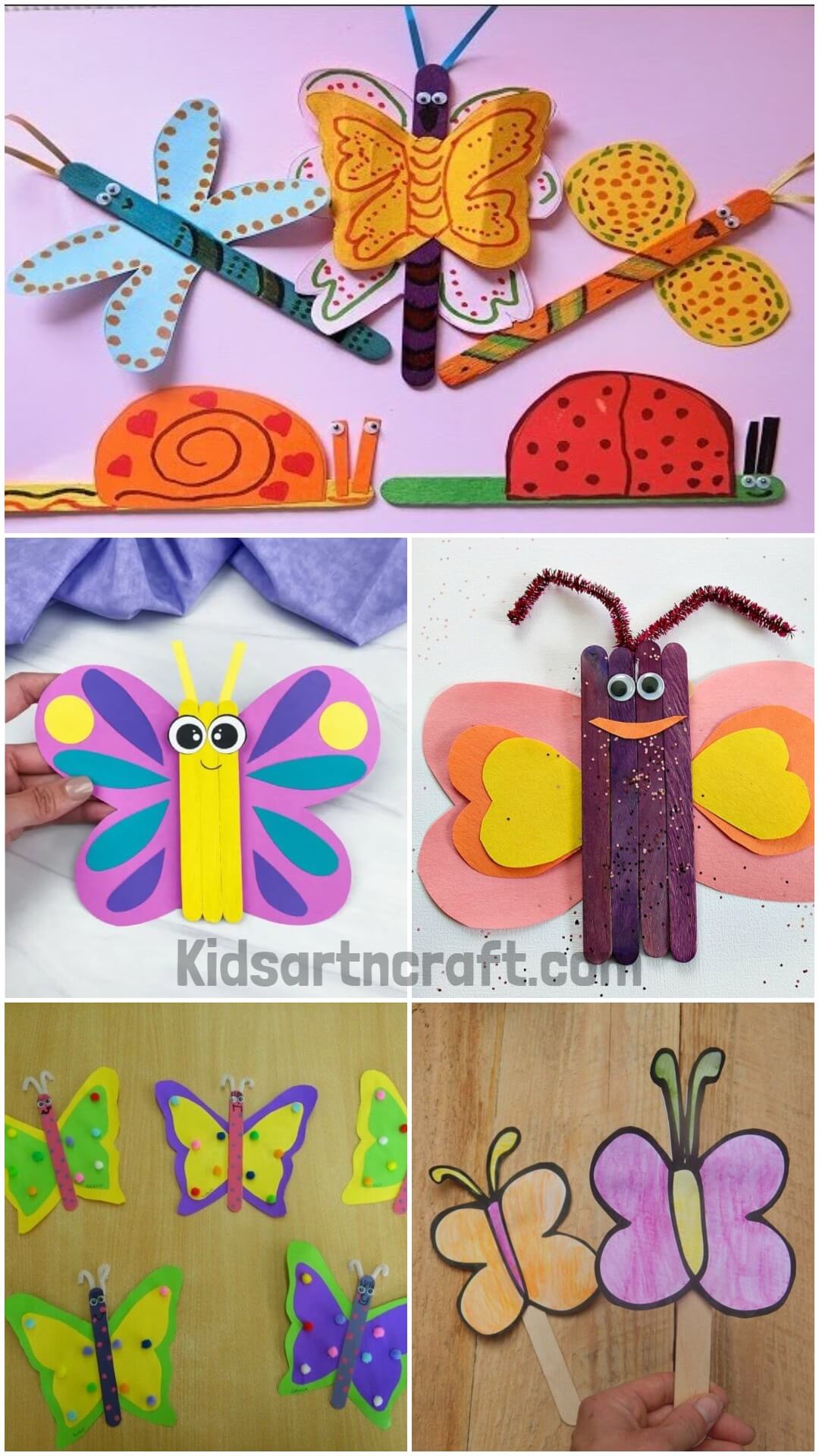 Butterfly Popsicle Stick Crafts For Kids