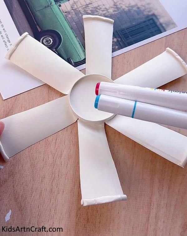 Construct a Multicolored Paper Cup Windmill - How-To - Colorful Paper Cup Windmill Craft