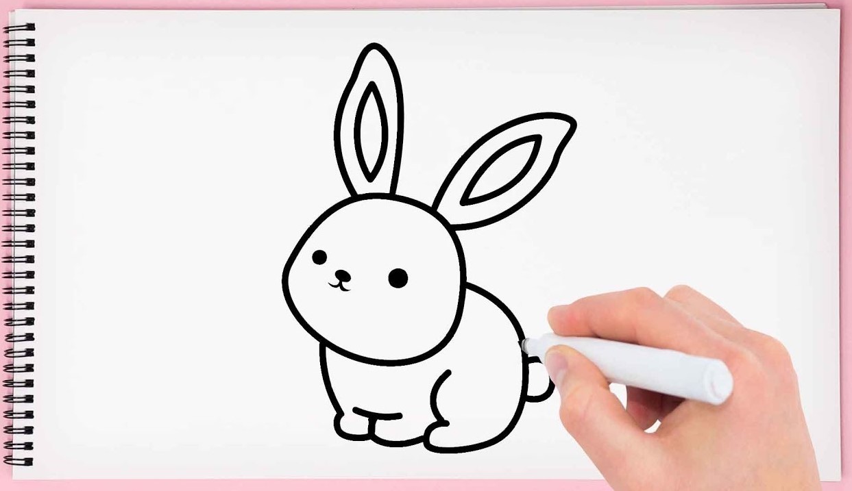 How To Draw a Bunny Using Permanent Marker On a Drawing Sheet