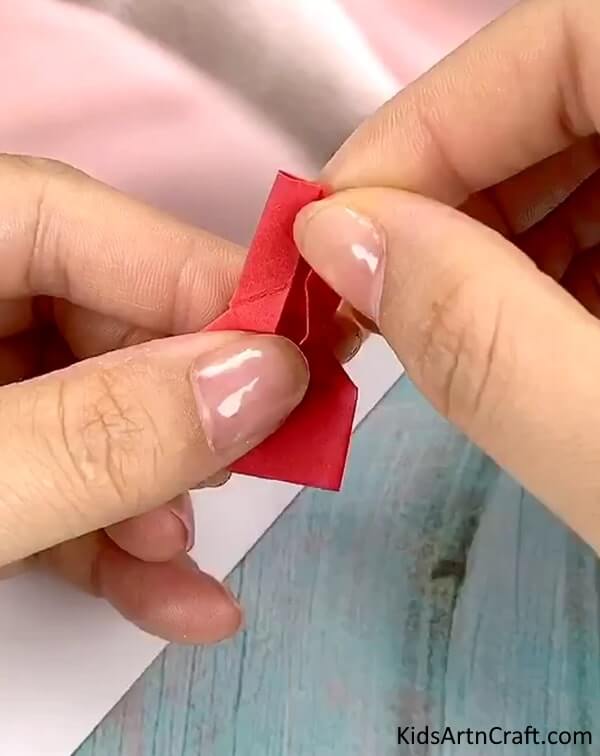 Cool Activity Of Folding Paper To Make Heart Shaped Bracelet Craft For Kids
