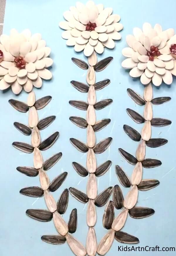 Cool Art Of Seeds Making Flower Craft For Kids
