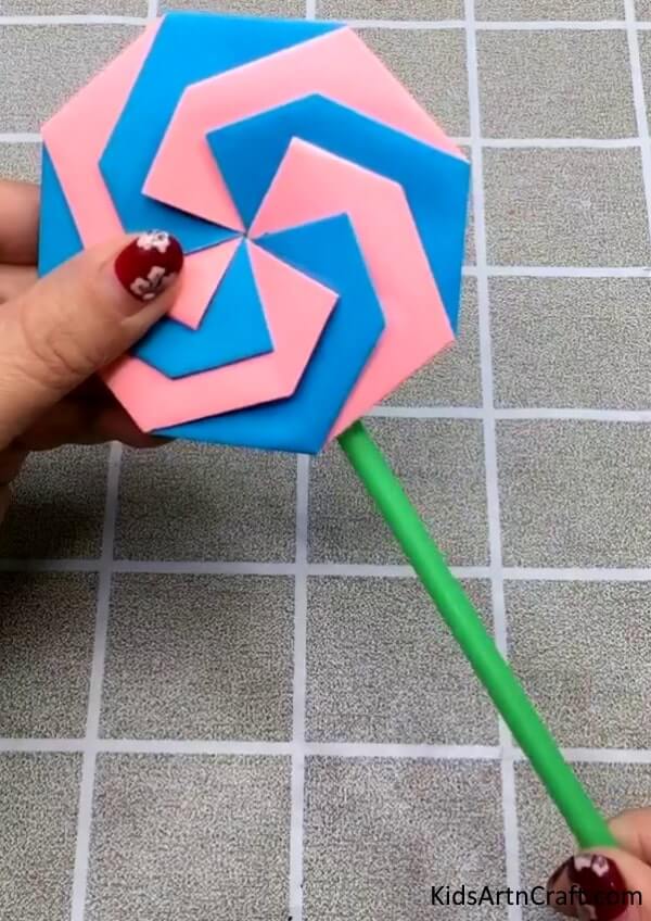 Adorable Paper Lollipop Candy Craft For Kindergarten