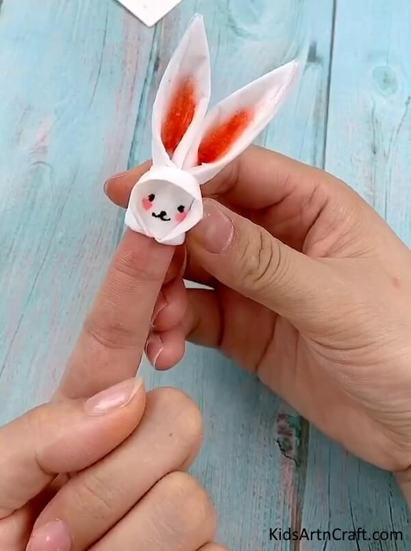 Amazing 3D Bunny Finger Puppet Craft Idea For Kids
