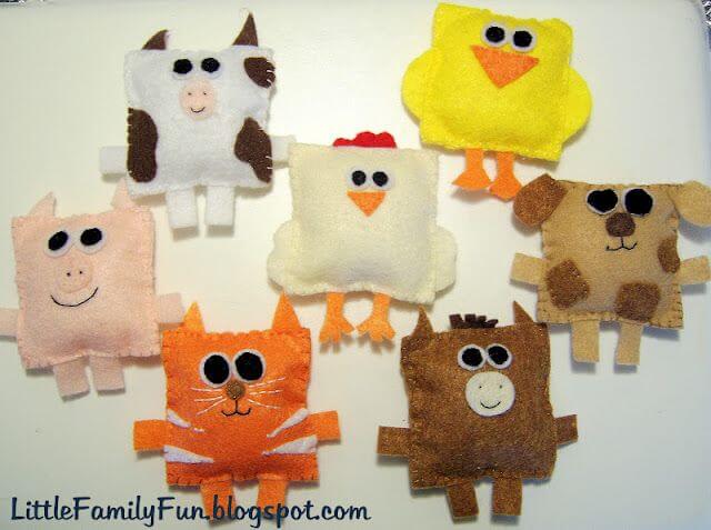 Adorable Felt Fabric Animal Craft Ideas For Kids