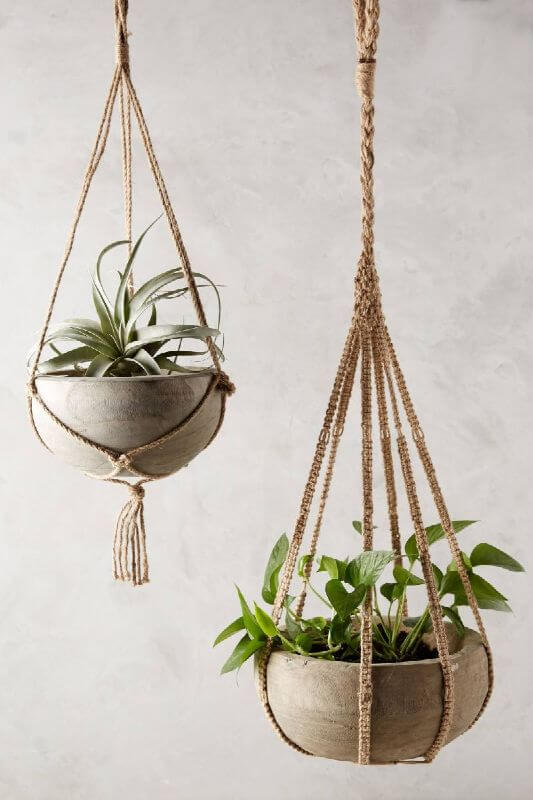 Adorable Rope Planting Ideas For Hanging Pots