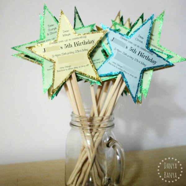 Adorable Star Wand For Party Invitation DIY Star Wand Ideas