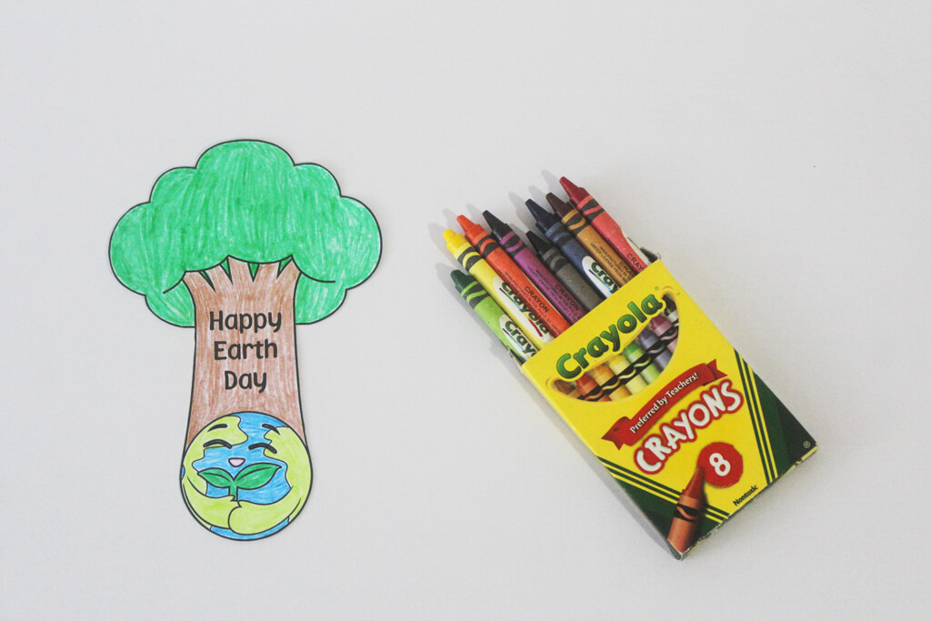 Amazing Earth Day Coloring Bookmark Idea