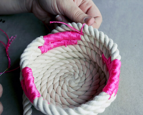Amazing Nylon Rope Basket Making Craft Ideas For Ladies