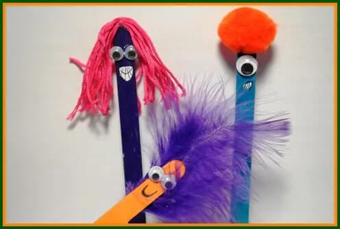 Amusing Monster Bookmark Craft Idea for Kids