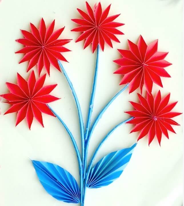 Awesome Paper Cutting Flower Art Design For Wall Decoration