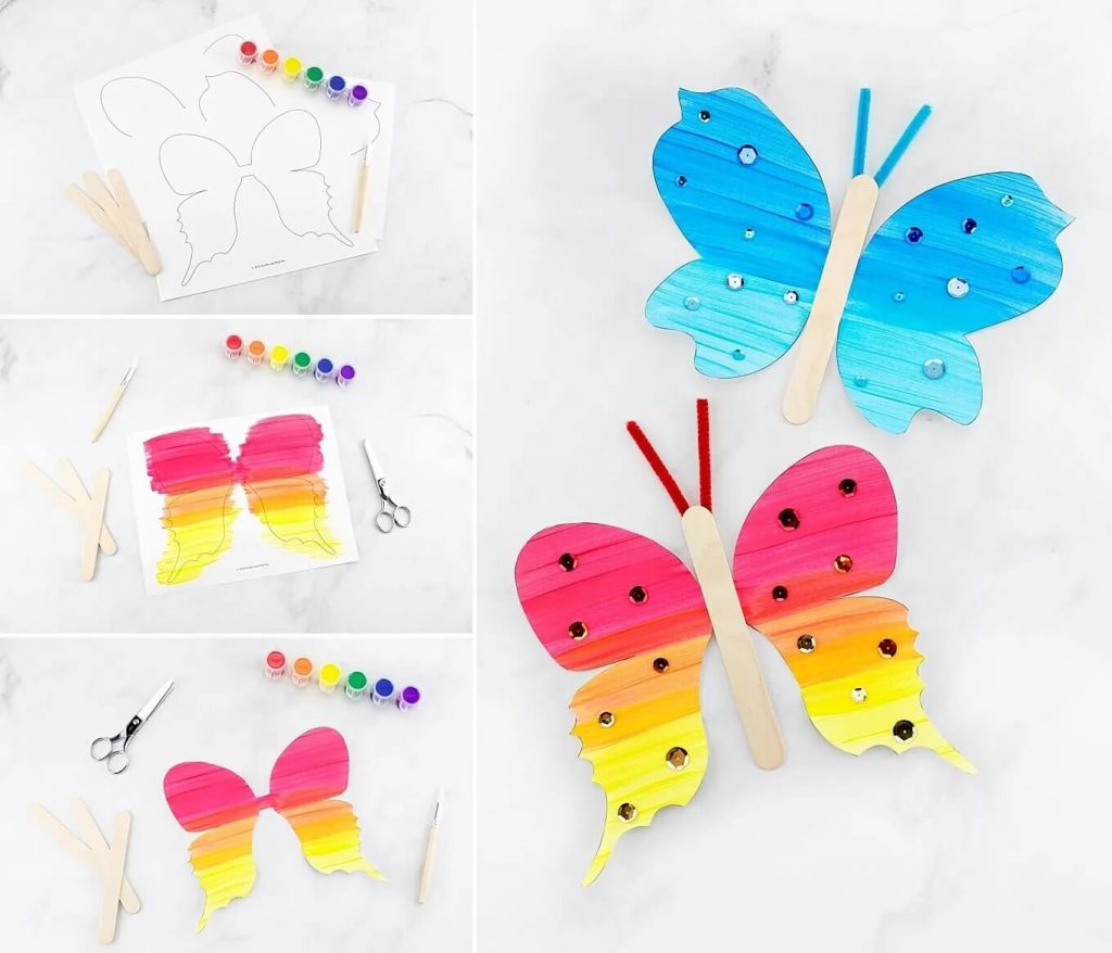 Butterfly Popsicle Stick Crafts For Kids Kids Art & Craft