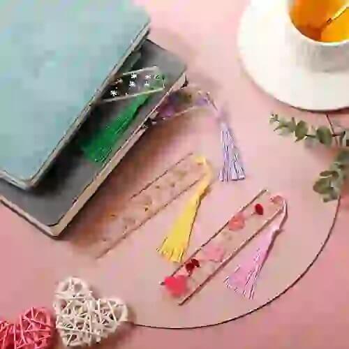 Beautiful Resin Bookmark Craft Tutorial With Wax Paper & Tassels - Unleash your creativity with wax paper bookmarks.