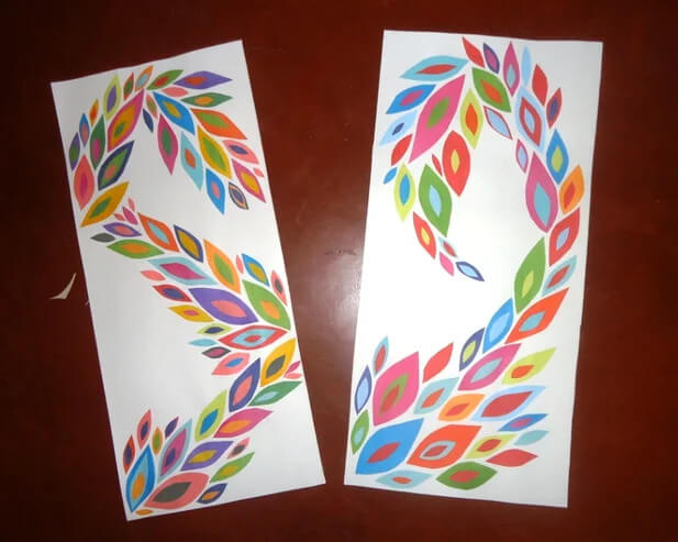 Colorful Paper Cutting Design Decoration Idea For Wall Art
