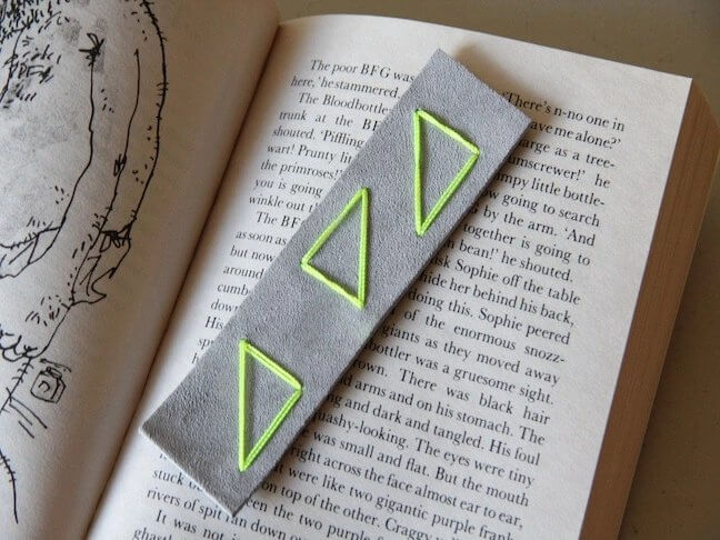 Creative & Pretty Embroidered Leather Bookmark Sewing Craft Project