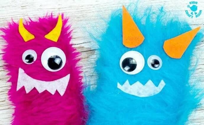 Cute & Quick Craft For Monster Bookmark DIY Monster Bookmarks for Kids