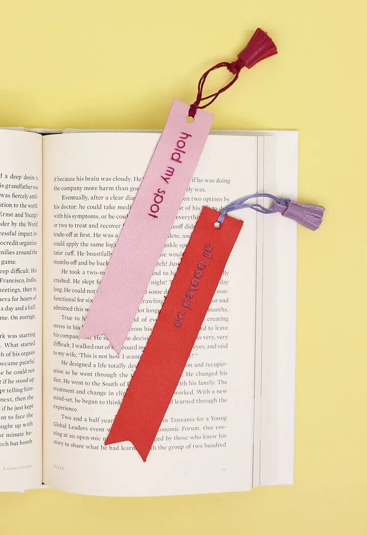 Cute Embossed Leather Bookmark Craft Tutorial With Silhouette Curio