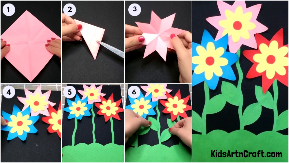 DIY Easy Paper Flower Craft For Kids