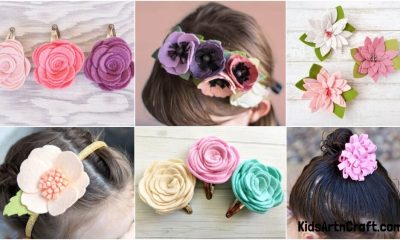 DIY Felt Flower Hair Ties