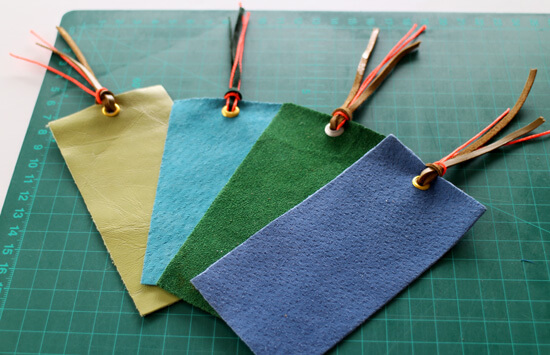 DIY Leather Bookmark Craft Tutorial With Waxed Cotton Thread