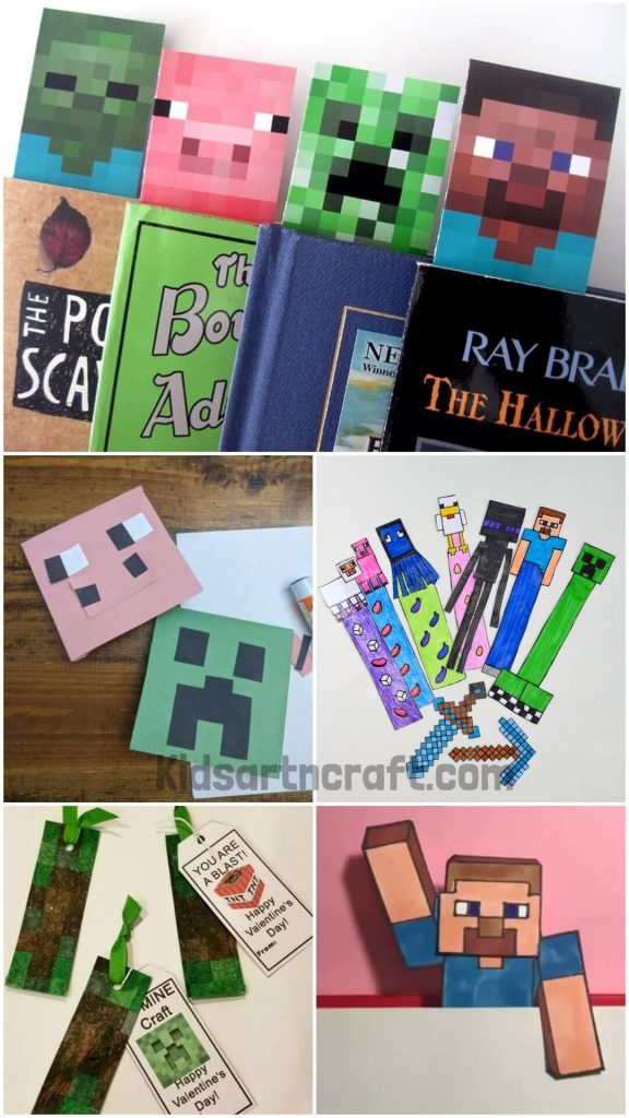  DIY Minecraft Bookmarks for Kids