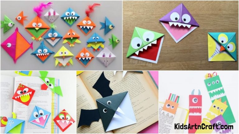 DIY Monster Bookmarks for Kids - Kids Art & Craft