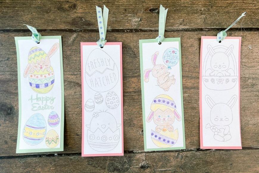 Easter Coloring Bookmarks Craft Idea For Kids Recycled Bookmark Ideas for Kids