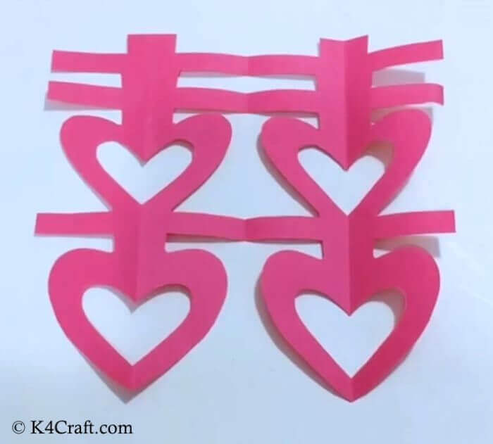 Easy & Simple Heart Wall Decoration Craft Idea With Paper Cutting
