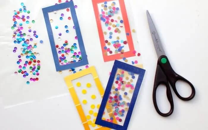 Easy Confetti Bookmarks Craft For Kids