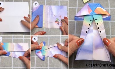 Easy Origami Paper Dress Craft - Step By Step Tutorial