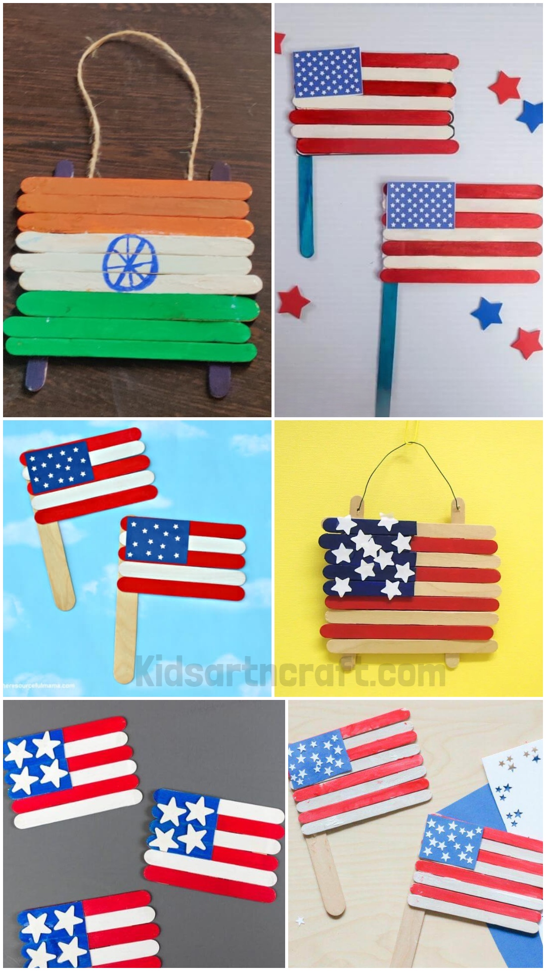  Easy Popsicle Sticks Flag Crafts Tutorial