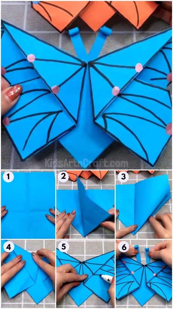 Easy To Make Paper Butterfly Craft - Step By Step Tutorial - Kids Art ...