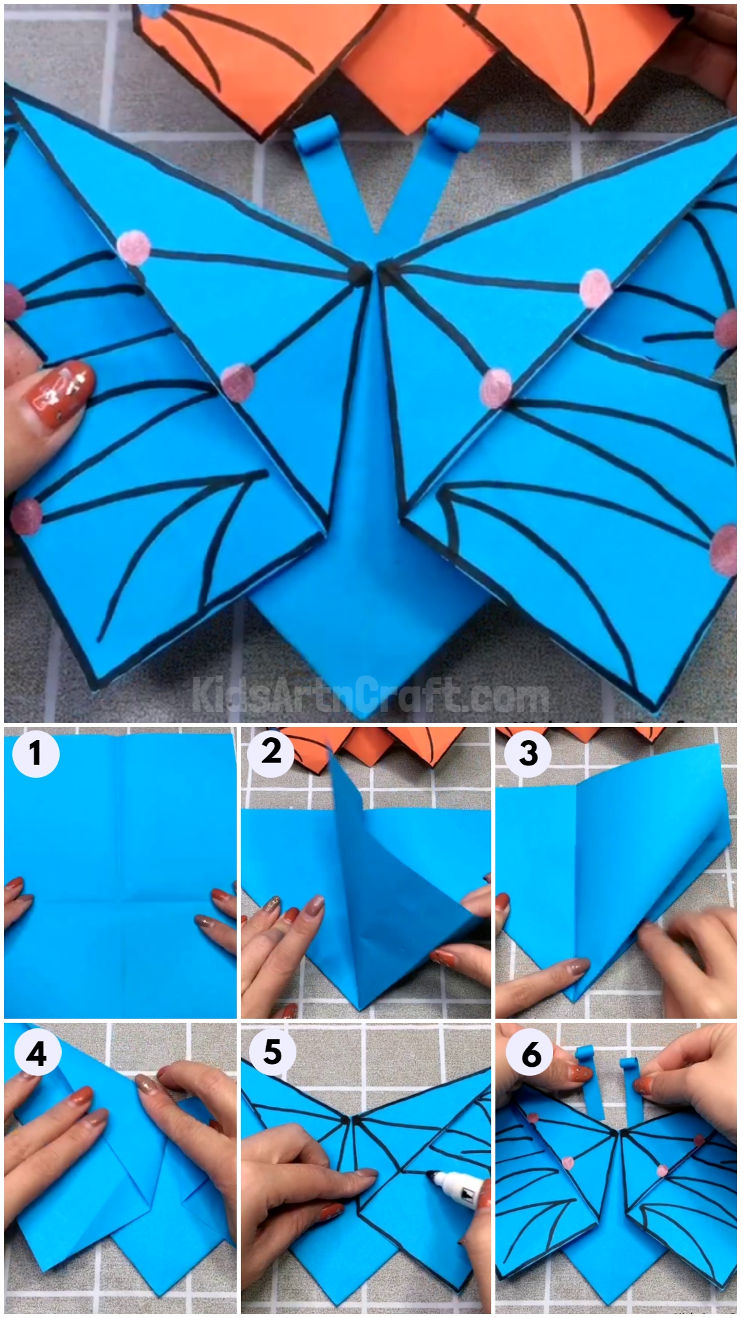Easy To Make Paper Butterfly Craft - Step-By-Step Tutorial