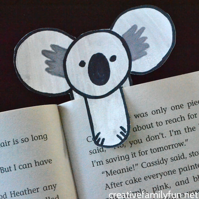 Fun Koala Bookmark Animal Craft Idea For Kids