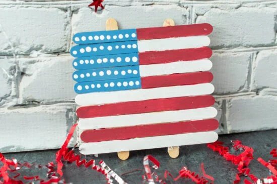 Fun-to-make Popsicle Stick American Flag Craft for Kids - Crafting a Flag with Popsicle Sticks: A Step-by-Step Guide