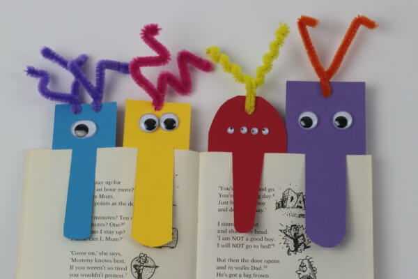 Funny Big Nose Monster Bookmarks For Kids DIY Monster Bookmarks for Kids