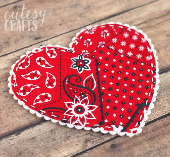 Handmade Adorable Fabric Heart Craft Ideas For Home Decoration