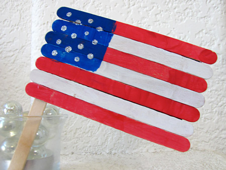 Handmade American Flag Craft Using Popsicle Sticks - An easy-to-follow guide to making a flag with Popsicle sticks.
