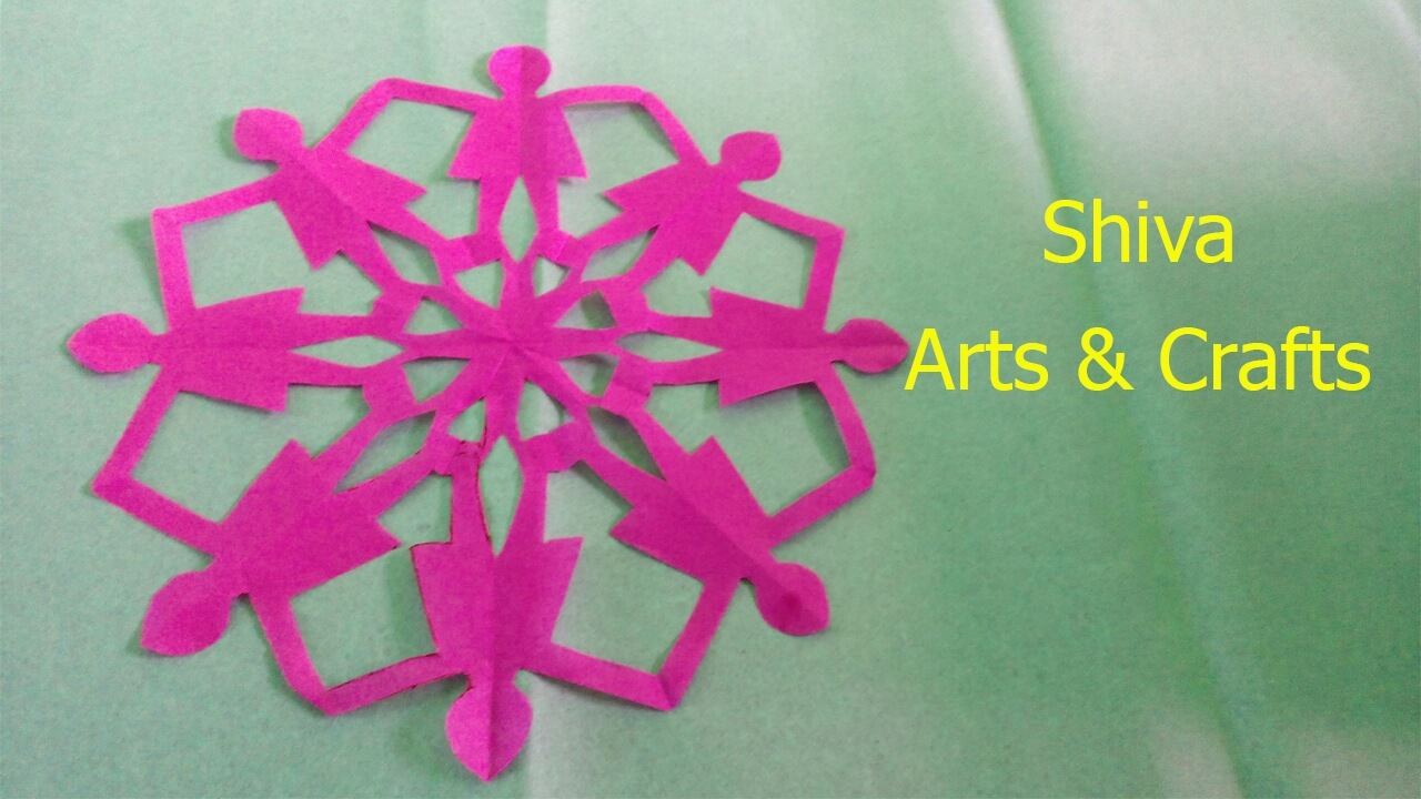Handmade Paper Cutting Flower Art Design Idea For Kids At Home