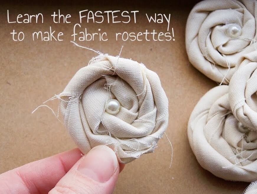 Homemade Easy & Beautiful Fabric Rosette Craft Tutorial