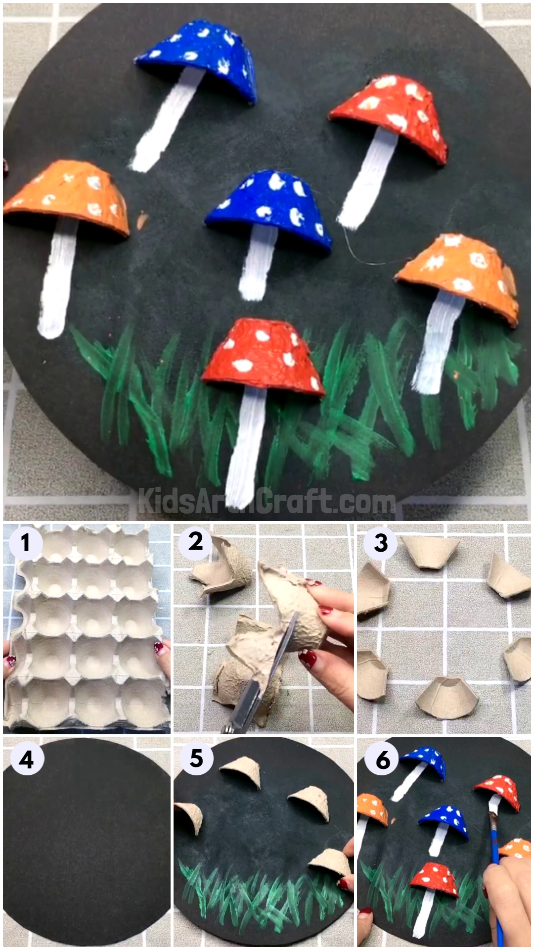 How To Make A Mushroom Out Of Egg Carton