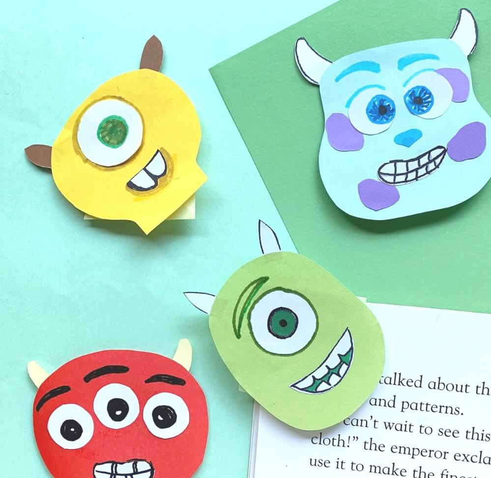 How to Make Monster Bookmark With Template For Kindergartners DIY Monster Bookmarks for Kids