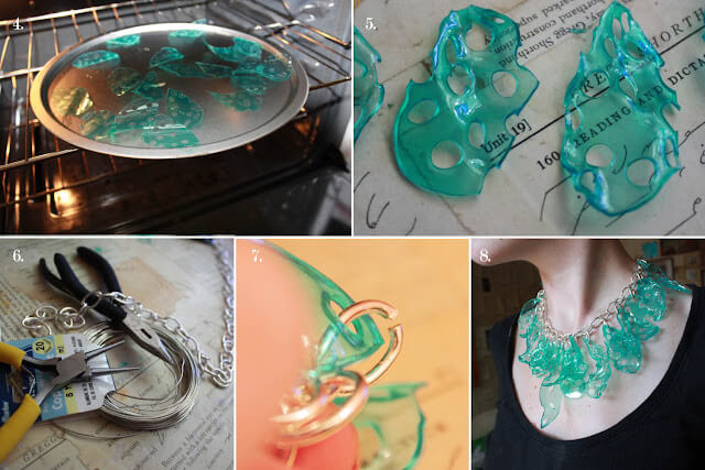 How To Make Necklace Using Plastic Cups, Heat Source Technique & Chain