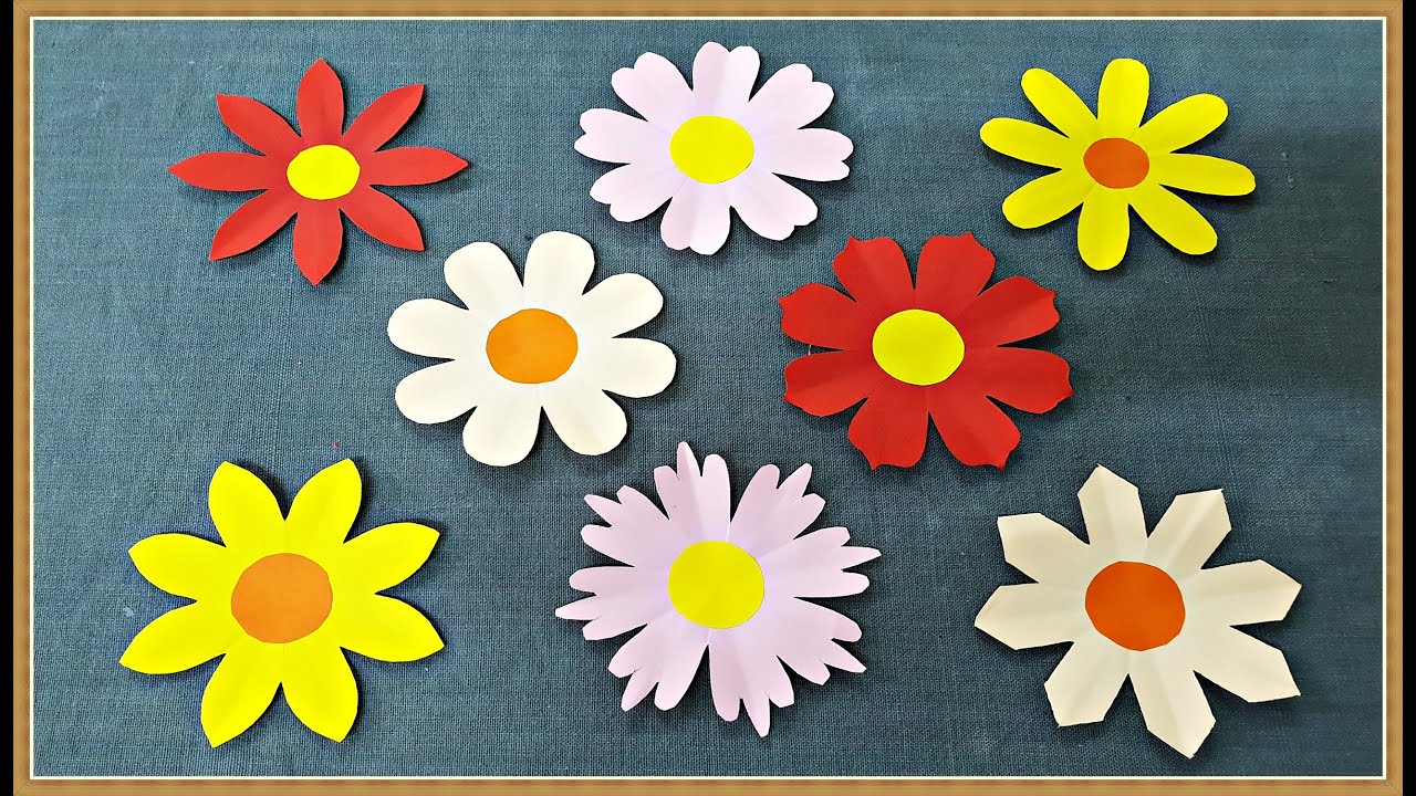 How To Make Paper-Cutting Flower Shapes Using Eight Petals