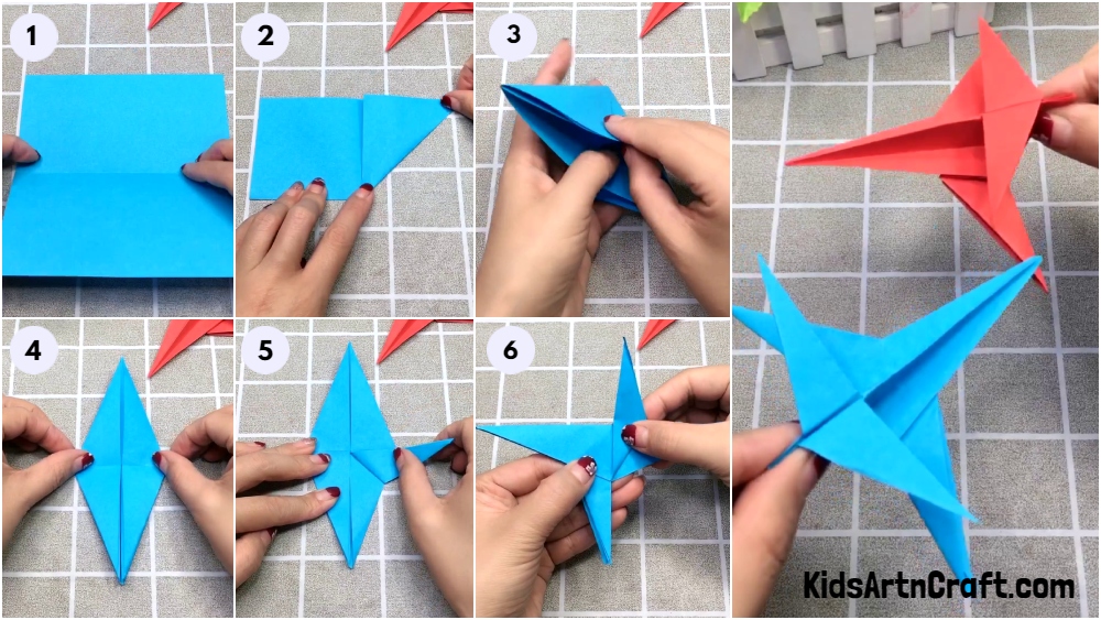 Origami Paper Plane Craft Ideas For Kids - Step by Step Tutorial