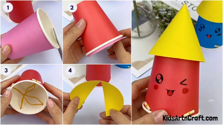 Paper Cup Toy Craft for Kids - Simple Tutorial - Kids Art & Craft